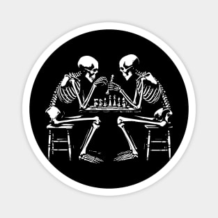 skeleton chess players Magnet